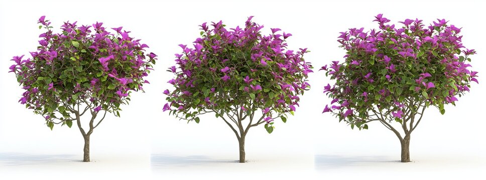 Cut out plants of shrubs bush and rhotodendron booming in high definition