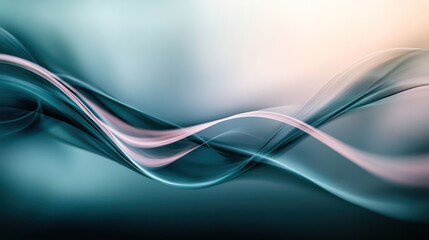 Obraz premium Abstract flowing lines in soft colors create a serene and dynamic visual effect.