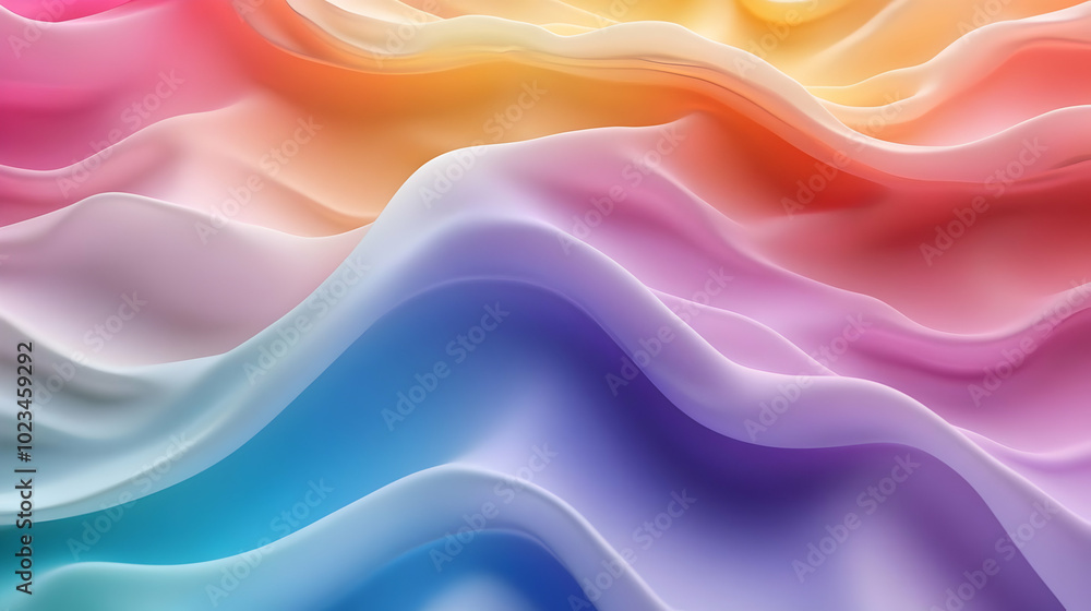 Poster abstract background with colorful waves