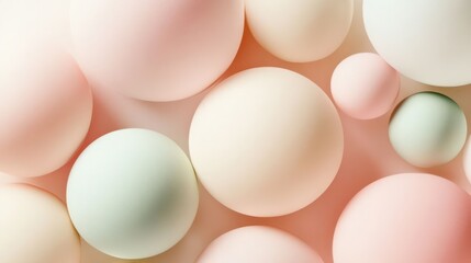 A soft, abstract arrangement of pastel-colored spheres creating a calming visual effect.
