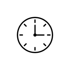 A simple clock icon symbolizing time or punctuality.