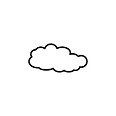 Simple cloud icon representing weather or data storage.