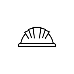 Construction helmet icon symbolizing safety or building work.