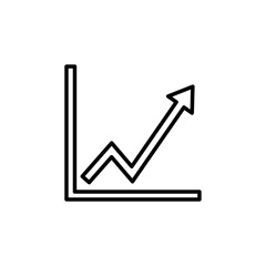 Icon of a graph representing data or analytics.