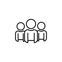 Simple icon representing a group or team of people.