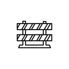 A guardrail icon, symbolizing protection or barriers, typically used in construction, road safety, or infrastructure contexts.