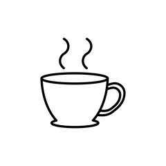 Obraz premium A simple hot tea icon symbolizing warm beverages or comfort.