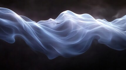 Fototapeta premium Ethereal wisps of light and smoke create a flowing, abstract visual.