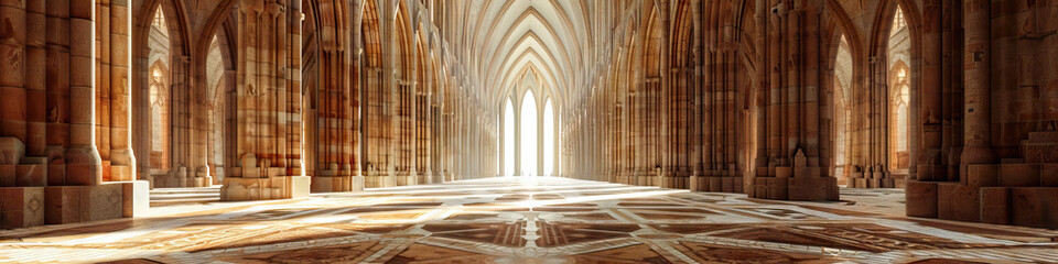 Mystical Mosaic Patterns in Earthy Tones at an European Cathedral