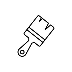 Outline of a paintbrush, representing painting or art tools.