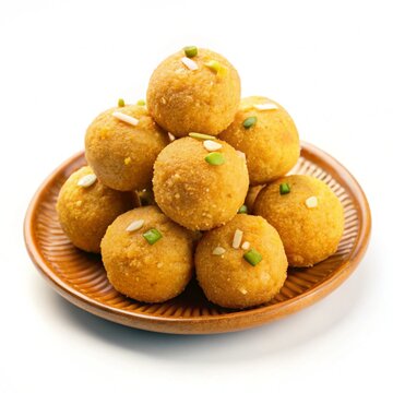 Indian famous laddu on a isolated background
