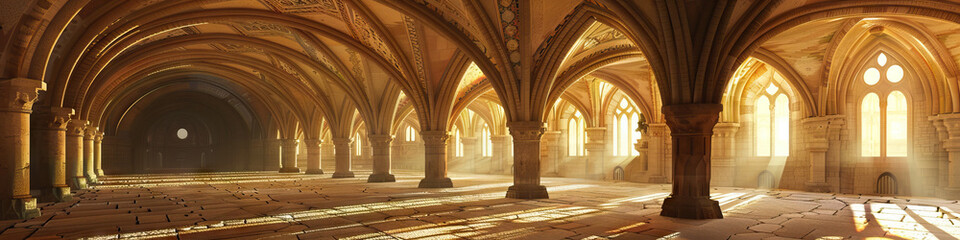 Mystical Mosaic Patterns in Earthy Tones at an European Cathedral