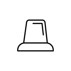 Outline icon of a siren, symbolizing alert or emergency.