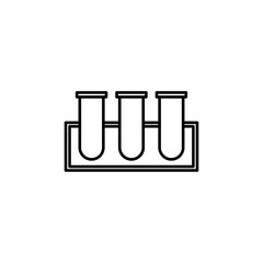 An icon of test tubes symbolizing science or laboratory experiments.