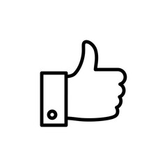 A thumbs-up icon representing approval or positive feedback.
