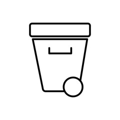 A simple trash can icon representing waste disposal or cleaning.