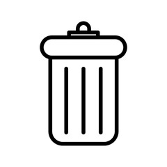 A trash can icon symbolizing waste management or garbage disposal.