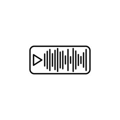 An icon representing a voice message, typically for communication apps or audio messages.