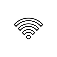 A wifi signal icon symbolizing internet connection or wireless network.