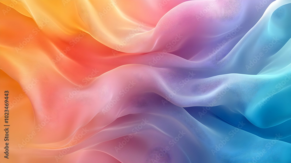 Poster abstract background with gradient colors and wavy lines