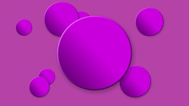 Abstract bright white circle shape 4k with soft shadow. In the middle there is space for text, Clean 3d embossed art background. Pure soft basic animated cover. Universal elegant minimal BG pattern