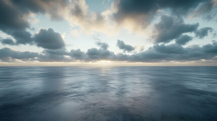 Fototapeta premium Sea Clouds And Water Realistic Image