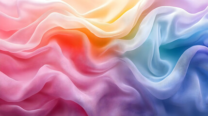Obraz premium Abstract Background with Colorful Wavy Fabric Texture