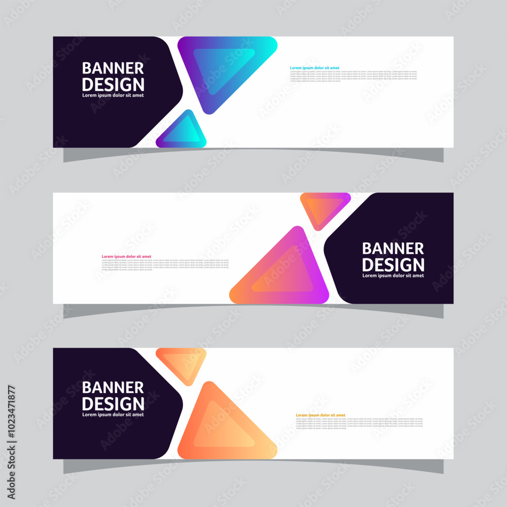 Canvas Prints vector set of landscape banner background design concept. colorful background business layout templa