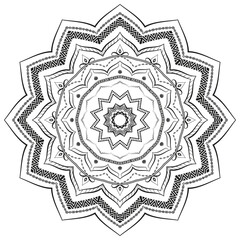 Mandala. Ethnic decorative element. Hand drawn backdrop. Islam, Arabic, Indian, ottoman motifs