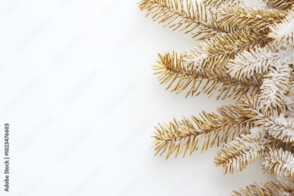 Poster Christmas tree with light and snowflakes. Holiday background for Christmas and New Year.