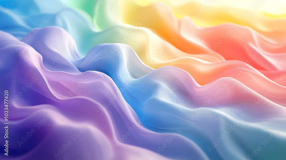 Poster abstract 3d background with colorful wavy lines