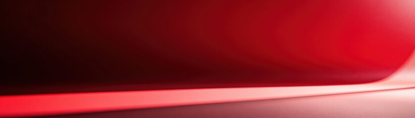 Obraz premium Abstract Red Curved Surface with Subtle Textured Detail