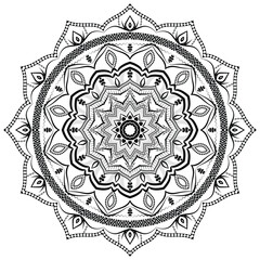 Elegant Ornamental Mandala Linear Art Background Design