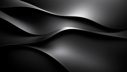 Fototapeta premium Abstract Black Wavy Surface With Subtle Texture
