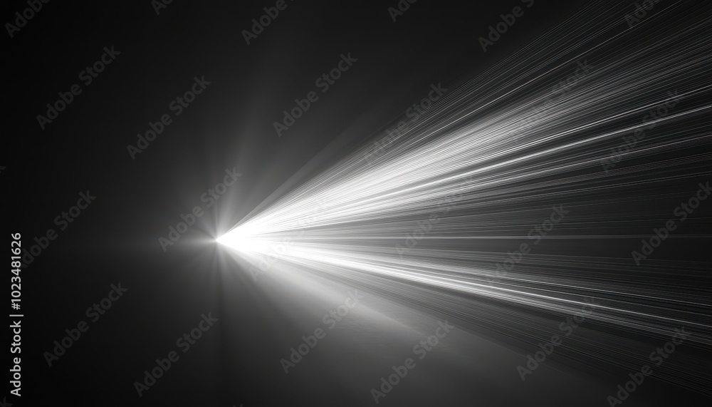 Poster a bright light source with radiating lines of light