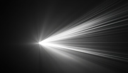 Fototapeta premium A bright light source with radiating lines of light
