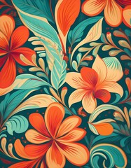 Vibrant floral pattern