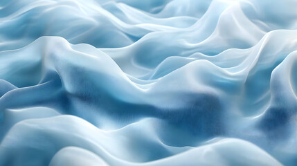 Fototapeta premium Abstract 3D Blue Wavy Texture Illustration