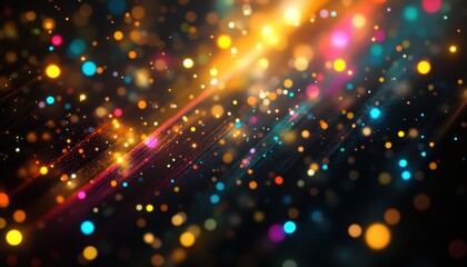 Fototapeta premium Abstract Bokeh Background with Colorful Lights and Glitter