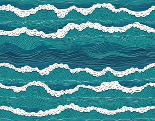 vector de olas en el mar