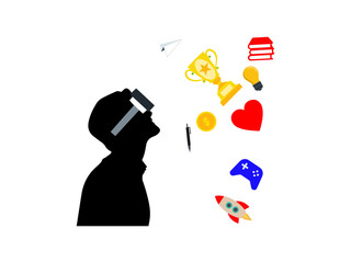 illustration of a person with a sign