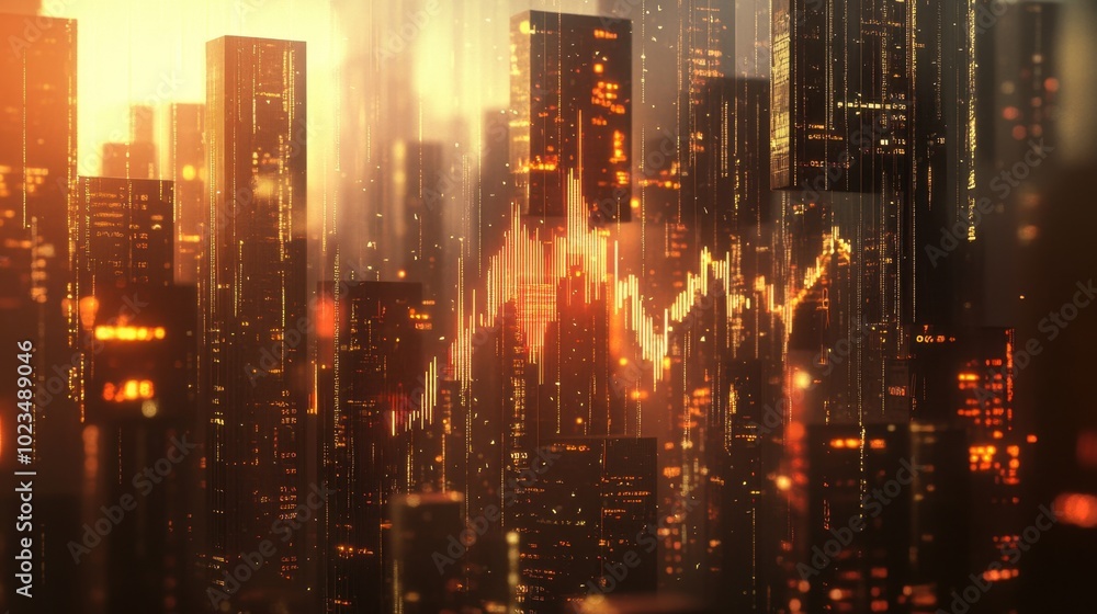 Poster hyper-realistic depiction of macroeconomic policies with fiscal stimulus and central bank strategies