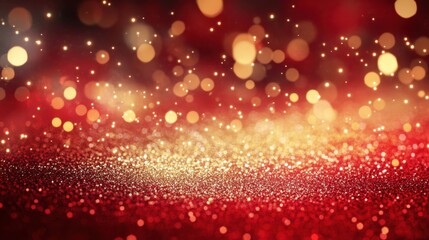 The Sparkling Red Glitter Background