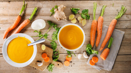 autumn bowl of vegetable soup