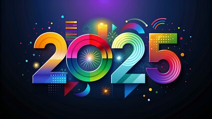 colorful-design-of-happy-new-year-2025-on-christmas 