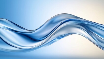 Close-Up of Abstract Digital Art with Flowing Lines and Liquid-Like Structures in Shades of Blue