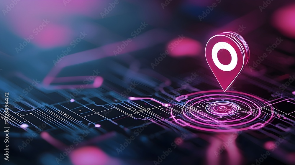 Poster high-tech gps navigation in smart city grids - immersive satellite connectivity with sleek lines and