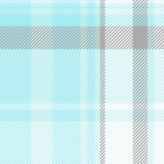Shop background fabric texture, retail check textile seamless. Famous plaid pattern tartan vector in light and cyan colors.