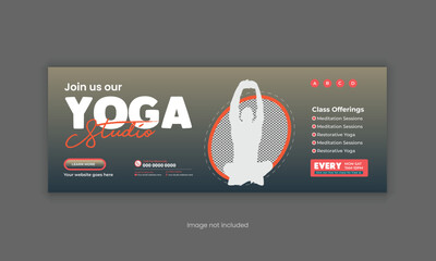 Yoga meditation class Social Media Cover and Banner Template Design
