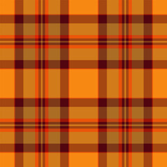 Halloween vector pattern with plaid stripes and pumpkins, spooky ghosts, and scary ornaments. Ideal for autumn background, textile, fabric, party decor, greeting cards, posters, or tiled wallpaper.